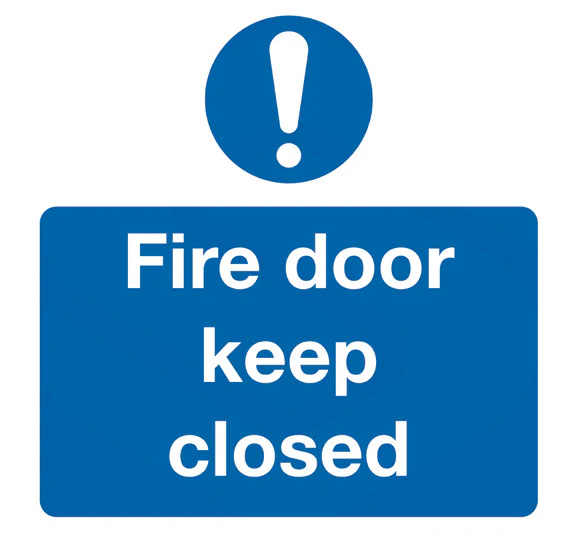 Fire Door Keep Closed Warning Sign (300x300 mm, ABS Material)