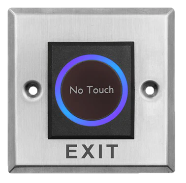 Hikvision Touchless Button – DS-K7P08 | Stainless Steel No-Touch Exit Button with LED Indicator for Access Control Systems in Ghana