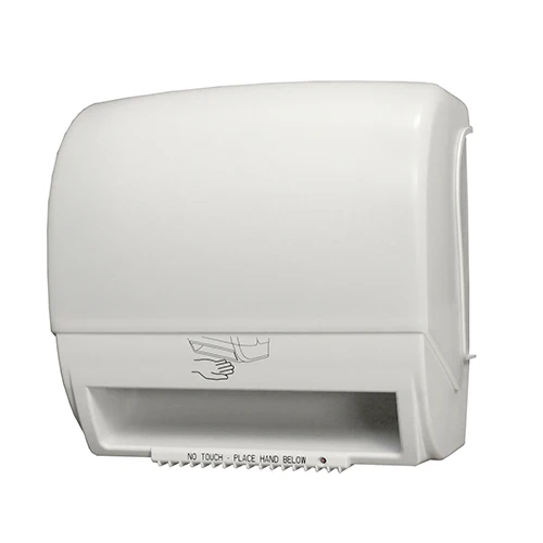 Mini Automatic Paper Towel Dispenser – 160m Capacity | Touch-Free Roll Towel Dispenser for Restrooms, Kitchens & Commercial Use – ABS Plastic (Black & White)