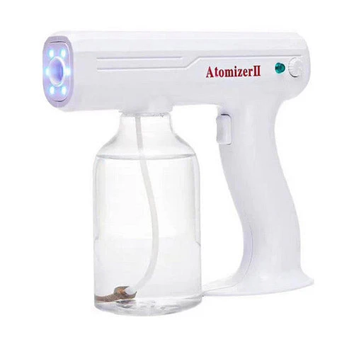 Atomizer 2 Spray Gun – Cordless 800ml Nano Disinfectant Sprayer | Rechargeable Blue Light Cold Mist Spray Gun for Alcohol & Liquid Sanitizers – Ideal for Offices, Cars & Homes in Ghana