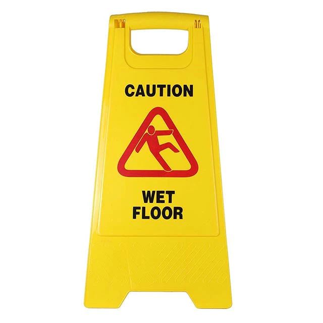 Wet Floor Sign – 60 cm | Foldable Caution Safety Sign with Handle for Spill & Slip Prevention in Public and Commercial Spaces