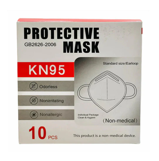 KN95 Protective Face Mask – 10 PCS | Breathable, Non-Medical Face Masks with Ear Loops