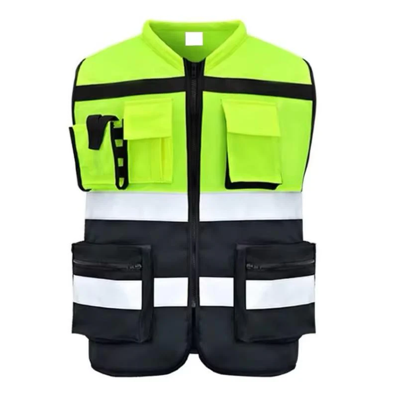 High-Visibility Reflective Safety Vest with Multiple Pockets | Professional Safety Gear for Security, Construction & Road Work