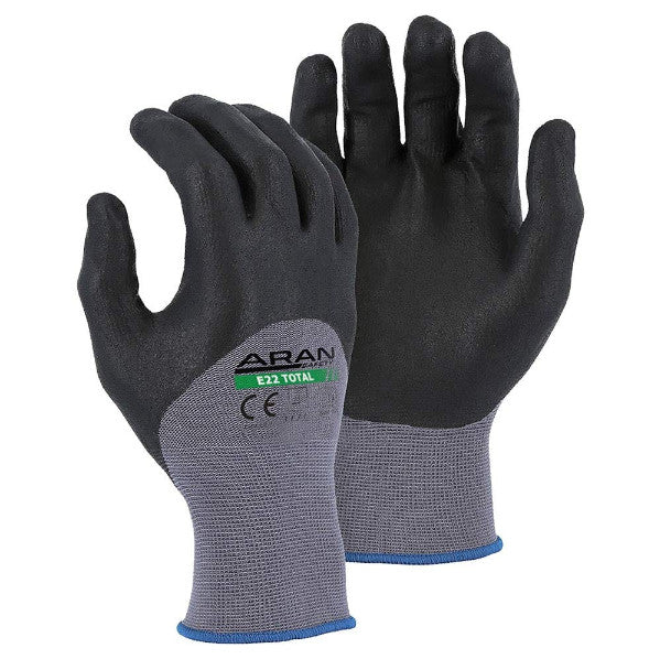 ARAN Safety Gloves E22 Superflex | High-Dexterity Nitrile-Coated Gloves for Industrial & Mechanical Use