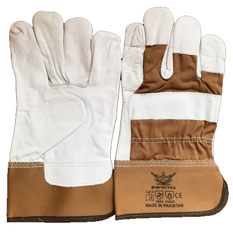 Brown Grain Leather Glove | A-Grade Rigger Work Gloves for Heavy-Duty Protection