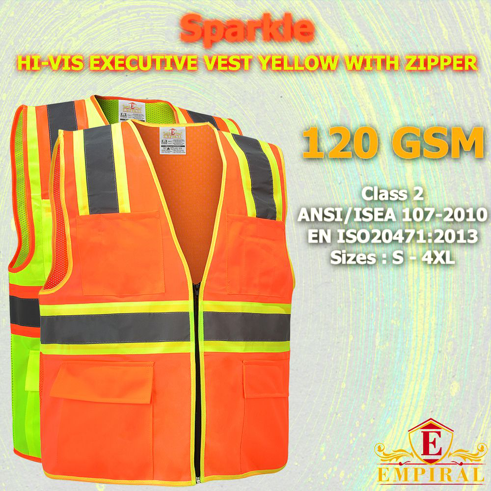 Icobeg Empiral Sparkle Reflective Vest – High-Quality Safety Vest with Multiple Pockets for Enhanced Visibility