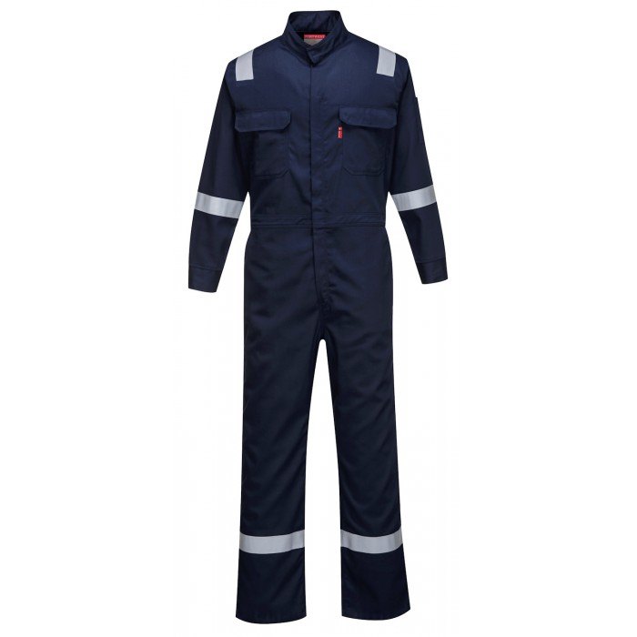 Icobeg Polycotton Coveralls 65/35% – Durable Safety Workwear with Reflective Stripes for Industrial Use