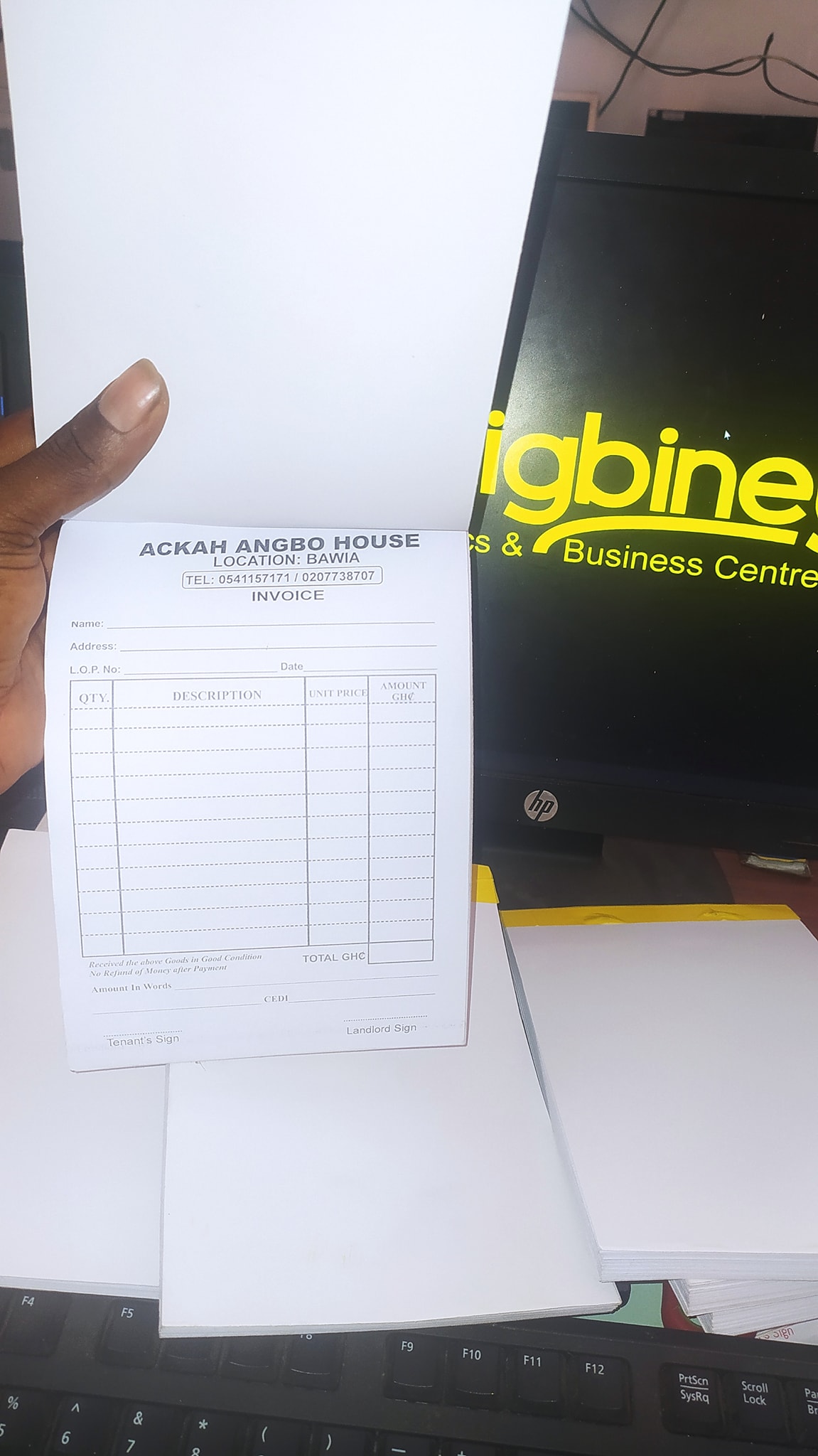 Bigbiney Printing Press | Invoice and Receipt Book Printing