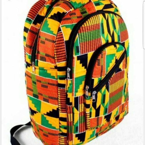 African Print Detail Backpack – MultiColor | Stylish, Spacious, and Functional