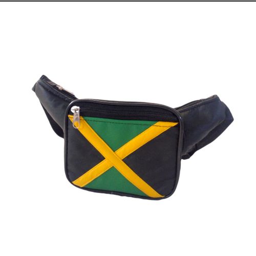 Jamaican Flag Leather Waist Bag – Multicolor | Durable, Stylish & Functional