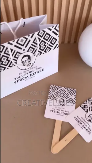 Kraft Paper Bags & Hand Fans - Custom Event Giveaways