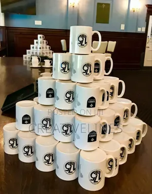 White & Black Mug Printing - Classic Custom Drinkware