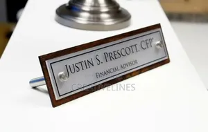Custom Office Table Name Plates - Professional Desk Signs