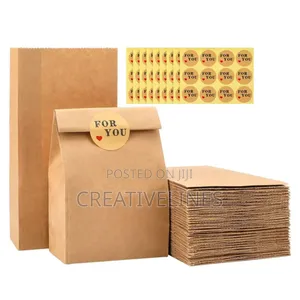 Custom Brown Bags with Stickers - Branded Retail Packaging
