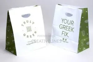 White Mini Paper Bags - Print & Fold Service
