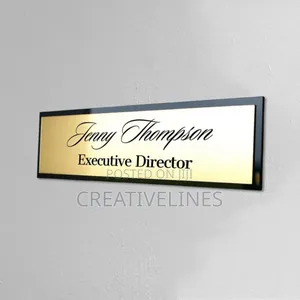 Office Name Plate Signage - Professional Door & Desk Plaques