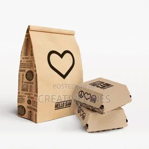 Elegant One-Color Bags - Minimalist Kraft Packaging