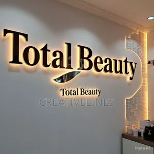 Salon Backlit 3D Signs - Illuminated Beauty Business Signage