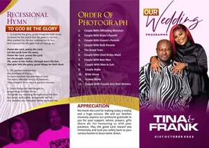 Trifold Wedding Programs - Elegant Printed Ceremony Guides