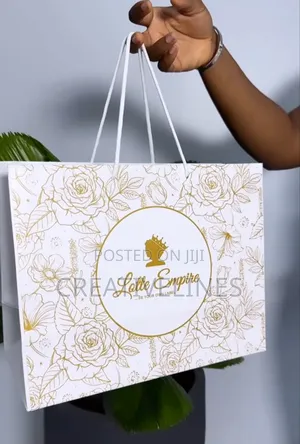 Golden Color Paper Bags - Luxurious & Festive Branded Packaging