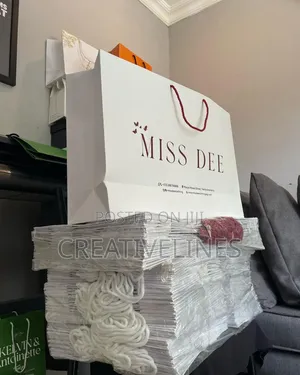 One-Color Paper Bags with Handles - Simple & Effective Branded Carryalls