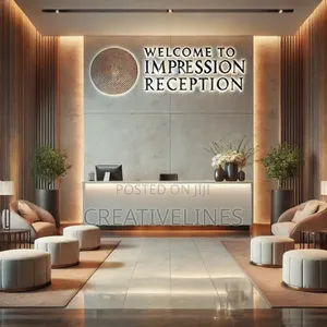 Custom Reception Signages - Professional Welcome Branding