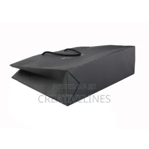 Black Elegant Paper Bags - Premium Luxury Retail Packaging
