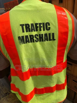 Custom Printed Traffic Marshal Vests & Reflectors