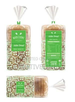 Custom White & Green Bread Rubber Bands