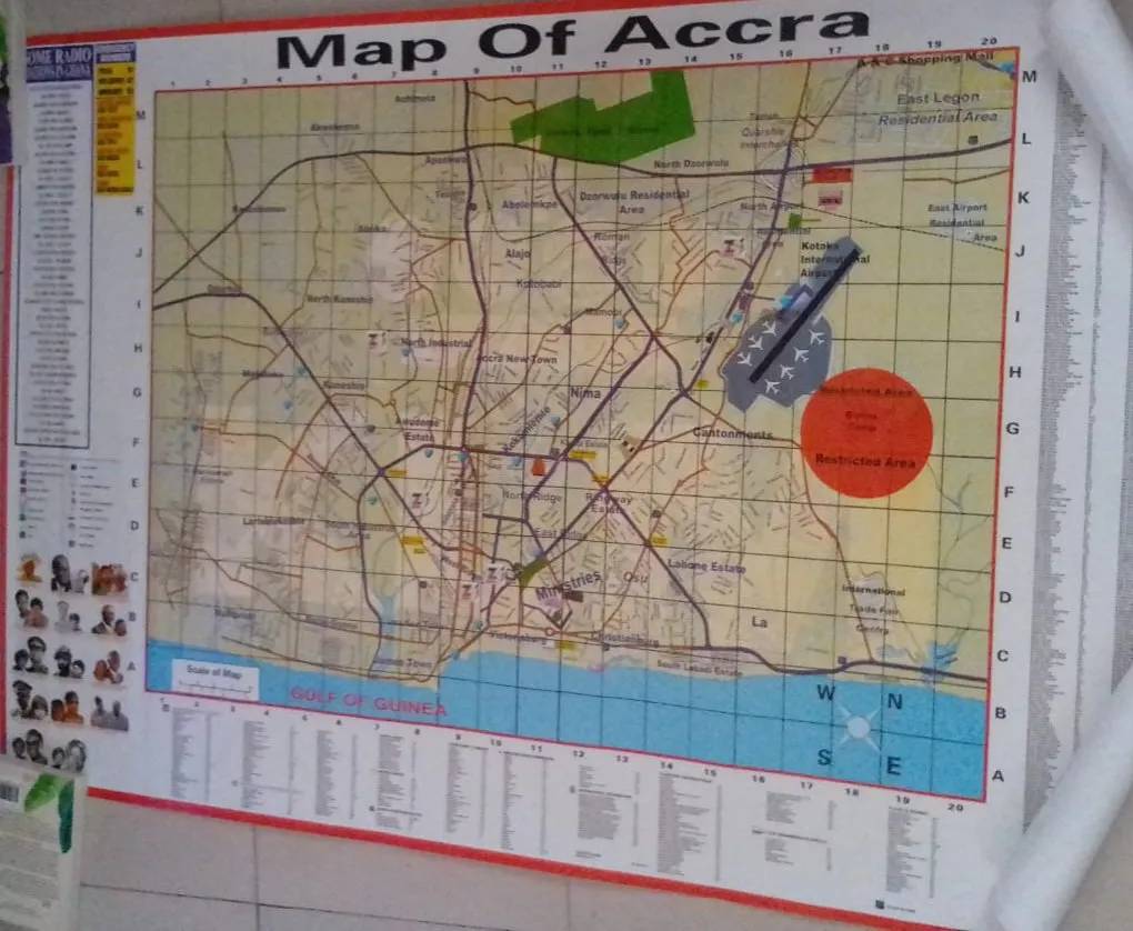Educational Poster: Map of Accra – Flexy Material (Backorder)