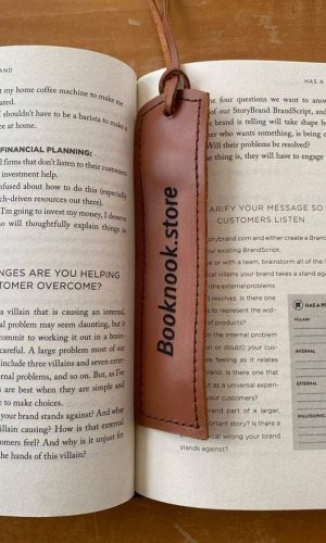 Leather Booknook Bookmarks - Miniature Scene Ghanaian Leather Bookmarks