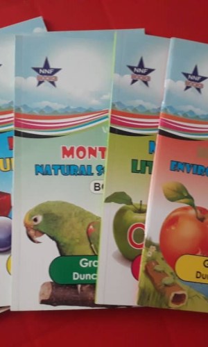 Montessori Bookset: Numeracy, Writing, Reading, Environmental Studies and Natural Science Skills – KG1 (5 books)