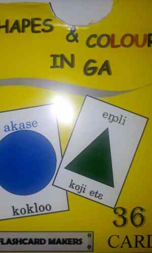 Flashcards: Colours & Shapes in Ga (36 Cards) – Ga-Medium KG Learning