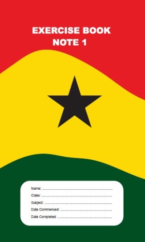 Exercise Book Note 1: Tourist Attractions – Ghana Flag - Patriotic 200-Page Notebook