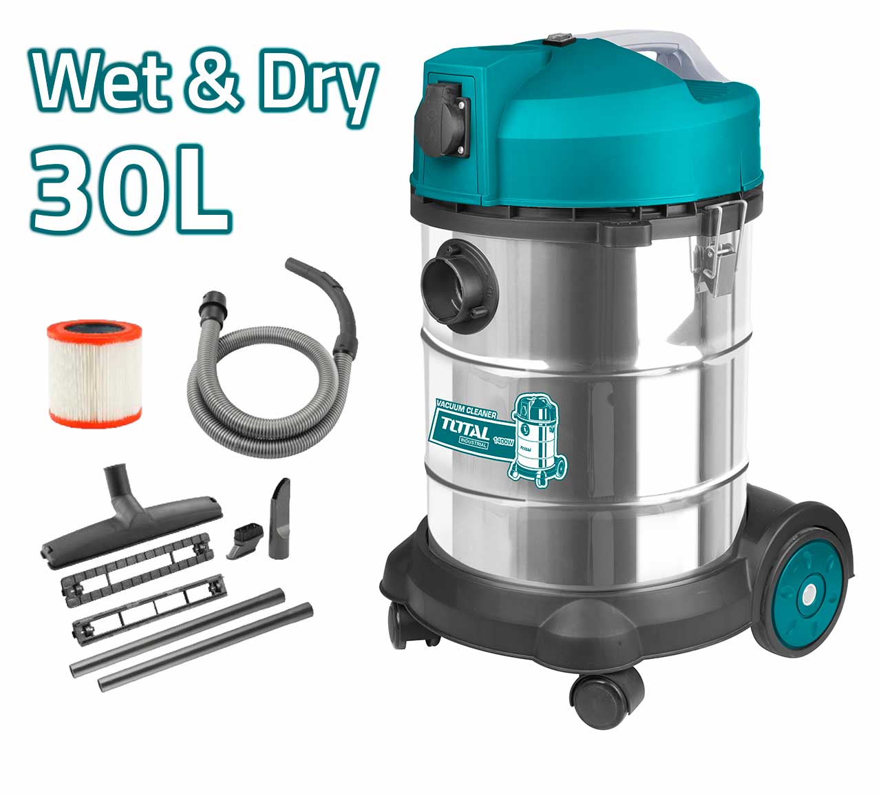 Farmline – Total Vacuum Cleaner Wet – Dry 1,400W – TVC14301
