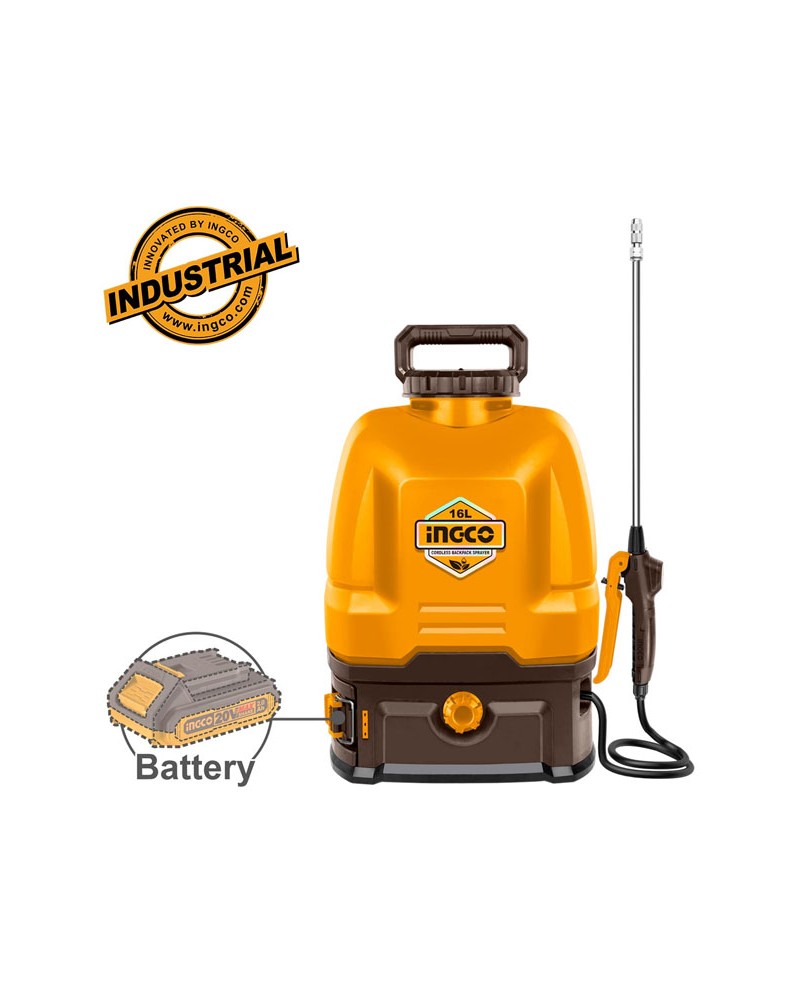 Farmline – Ingco Cordless Knapsack Sprayer 20V 16L + Battery