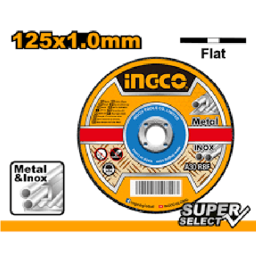 Ingco Abrasive INOX Metal Cutting Disc 125 x 1.0mm (MCD101251)