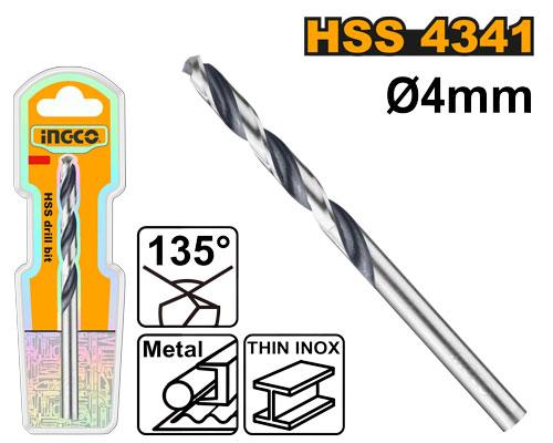 Ingco 4341 HSS Drill Bit 4mm (DBT1200404)