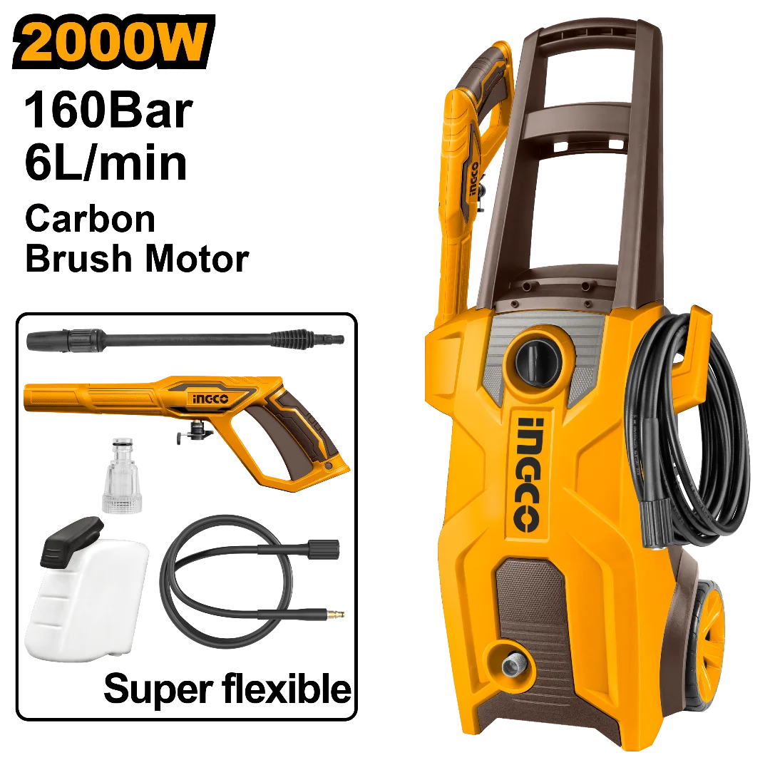 Ingco High Pressure Washer 2000W 160Bar HPWR20018
