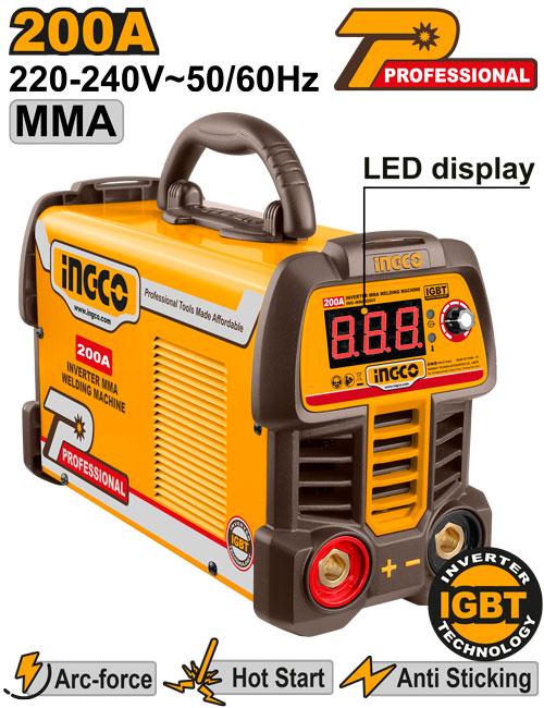 Ingco Welding Machines Inverter MMA Welding Machine ING-MMA20069