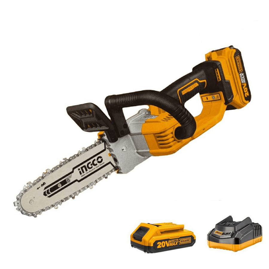 Ingco 8" Lithium-Ion Cordless Chain Saw with 20V 2.0Ah & Charger CGSLI20851