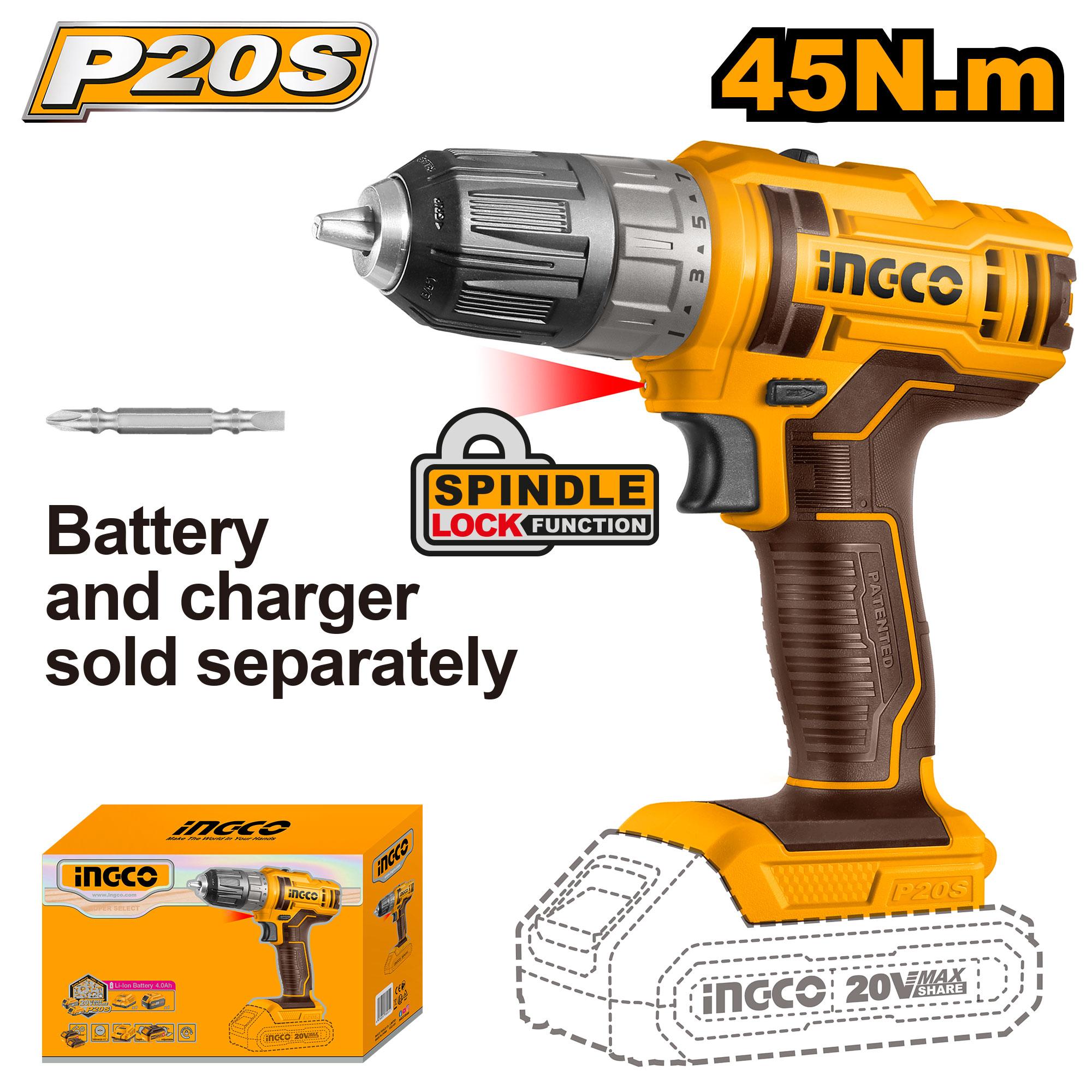 Ingco Power Tools Cordless Drill CDLI200515
