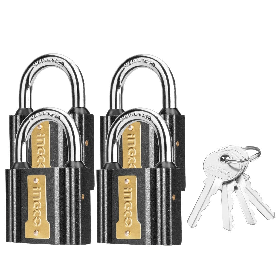 Ingco 4-Pieces Iron Padlock Set 38mm – DIPLK4382