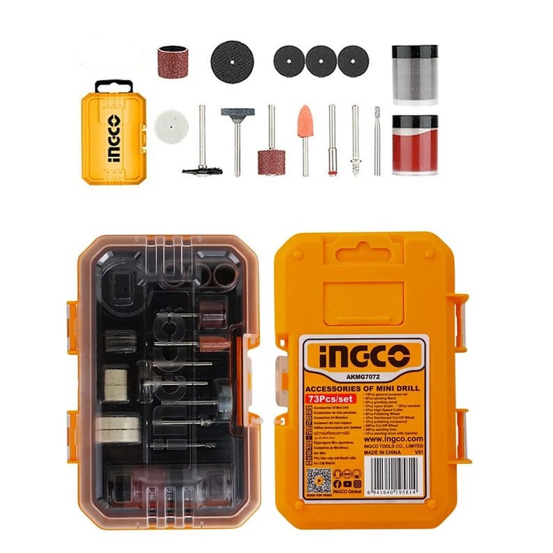 Ingco 73 Pieces Accessories for Mini Die Grinder – AKMG7072