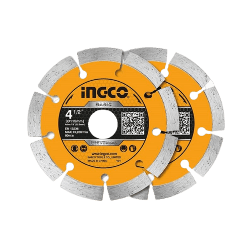 Ingco 2-Pieces 4.5"/115mm Wet & Dry Diamond Disc – DMD0111523