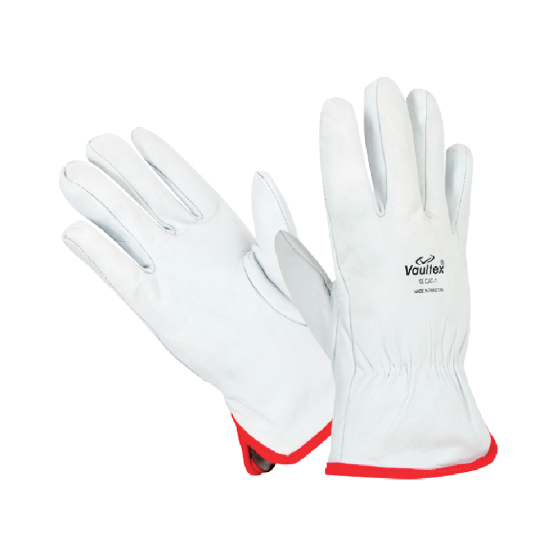 JTS GKR Vaultex Short Driving Gloves – Premium Goat Grain Leather Gloves for Light Industrial Use