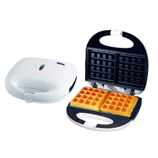 Geepas 2-Slice Waffle Maker GWM676 – Non-Stick with Overheat Protection