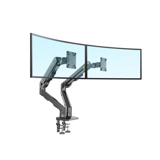 North Bayou Dual Monitor Desk Stand G55 – Adjustable Arms for 27-34" Screens (Black)