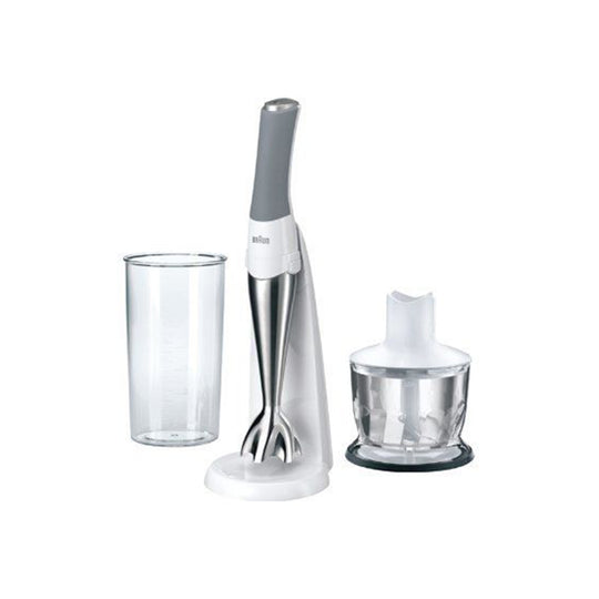 Braun Multiquick 7 Cordless Hand Blender MR730CM – 500ml Chopper (White/Silver)