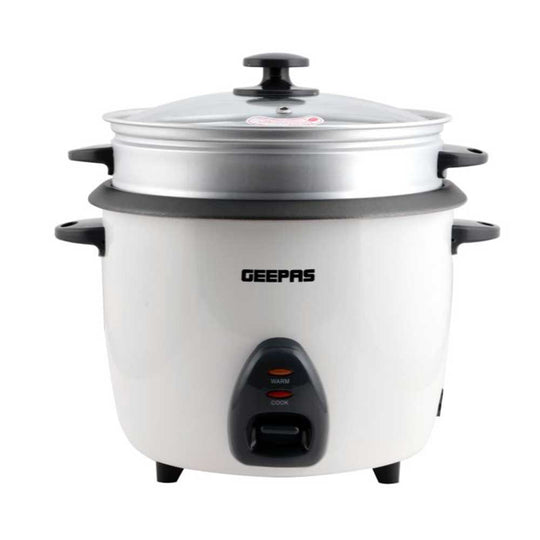 Geepas Automatic Rice Cooker GRC4326 – 2.2L Drum-Shaped (900W)